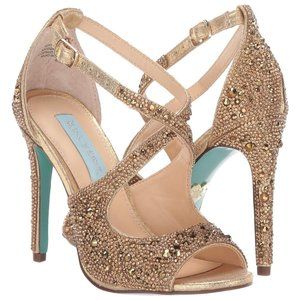 Betsey Johnson SB-Sage Gold Stiletto Heels